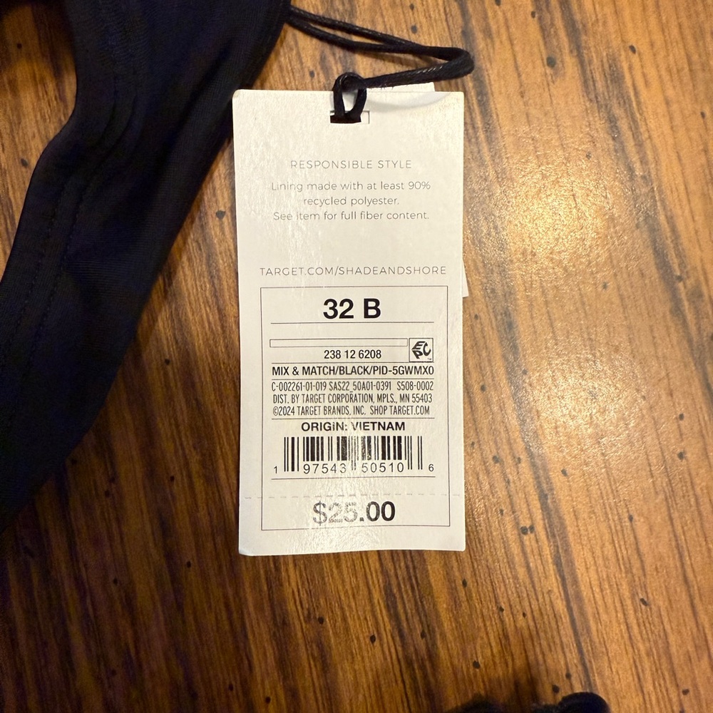 Shade & Shore Black Bikini Set (top is nwt) - Picture 2 of 4